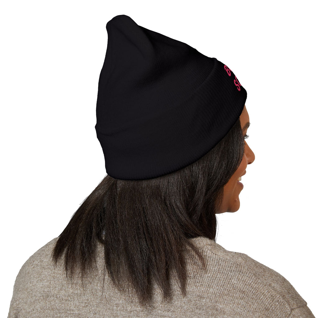 Book Squad Embroidered Beanie — Cozy Reading Club Cuffed Hat