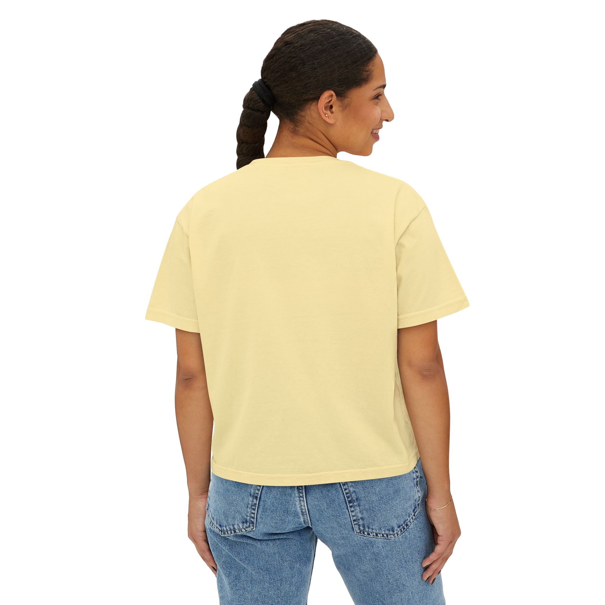 My Book Boyfriend Is So Cute Women’s Boxy Tee — Funny Book Lover T‑Shirt