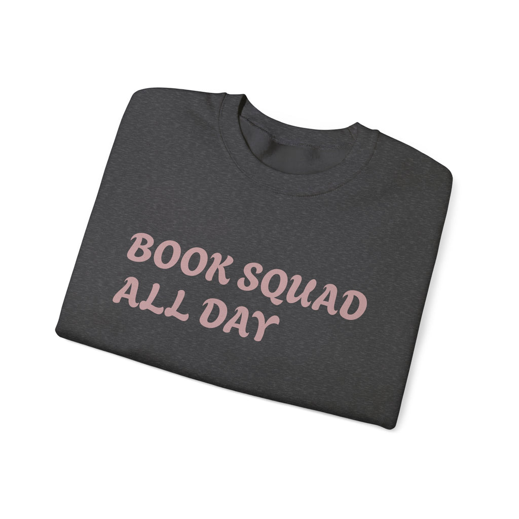 Book Squad cozy crewneck sweatshirt – OEKO-TEX certified 50/50 cotton-polyester