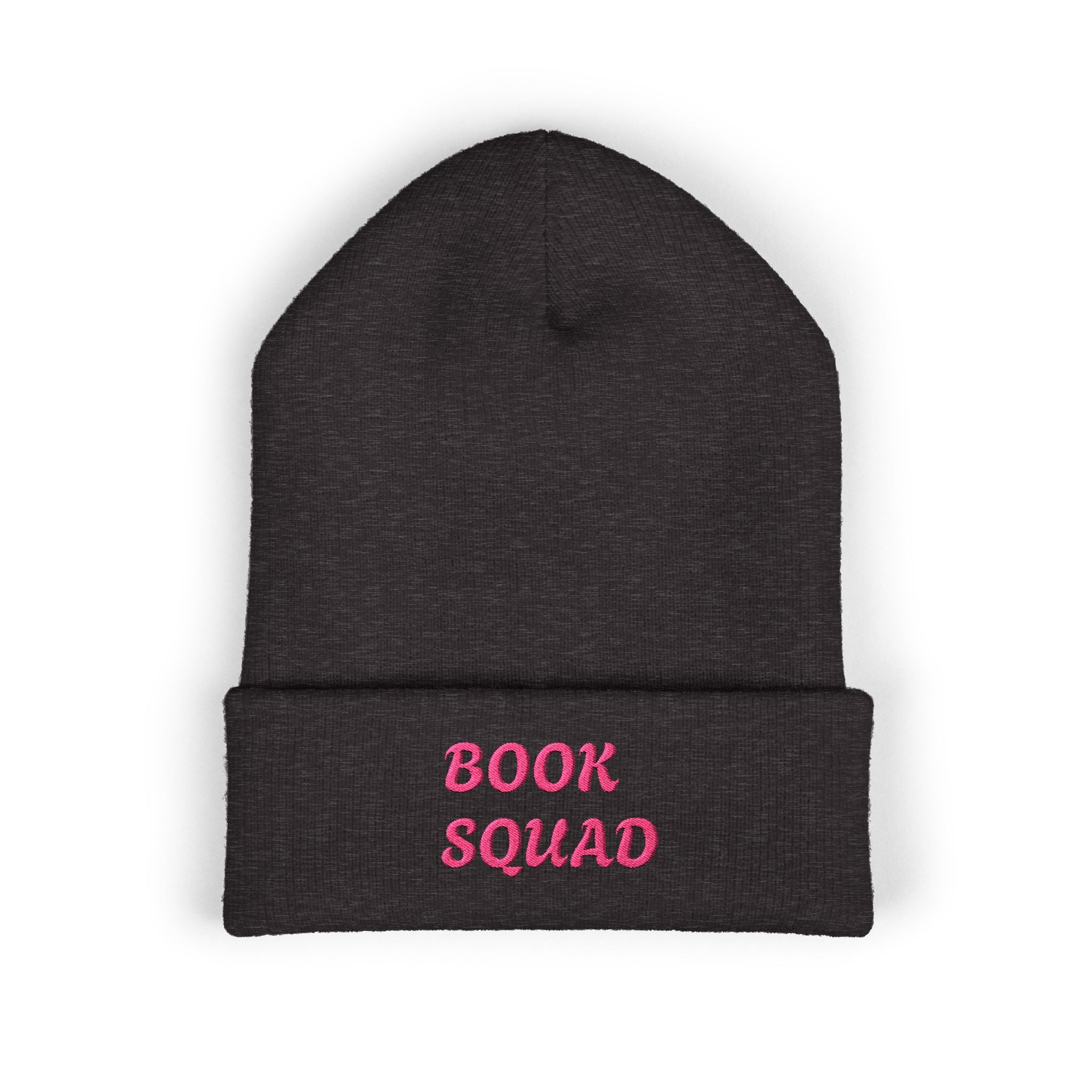 Book Squad embroidered cuffed beanie – 100% acrylic, one size fits most