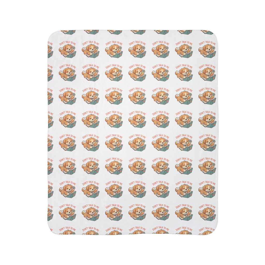 Cozy reader fleece throw blanket – 100% polyester soft pile, for book lovers