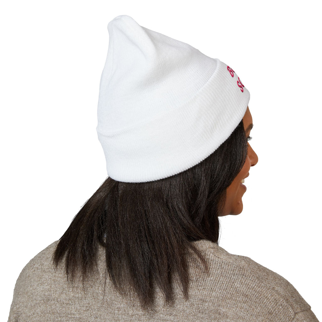 Book Squad Embroidered Beanie — Cozy Reading Club Cuffed Hat