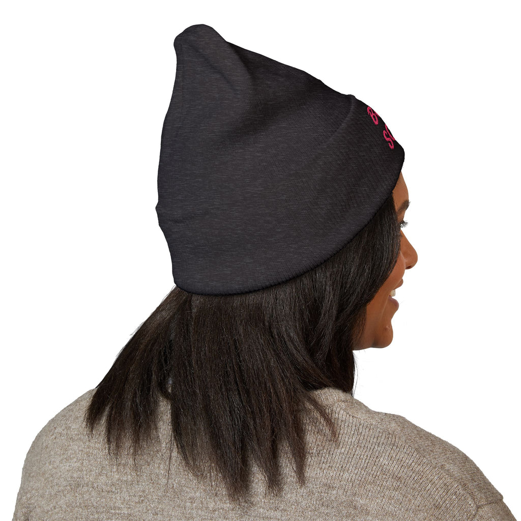 Book Squad Embroidered Beanie — Cozy Reading Club Cuffed Hat